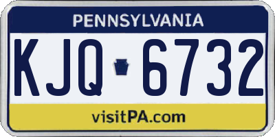 PA license plate KJQ6732