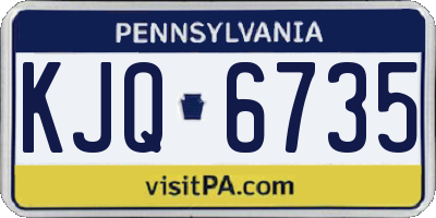 PA license plate KJQ6735