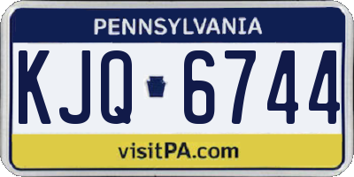 PA license plate KJQ6744