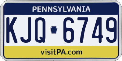 PA license plate KJQ6749