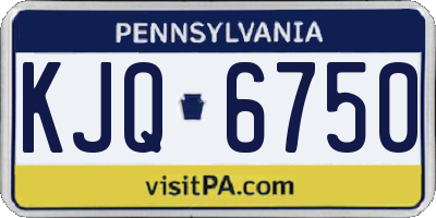 PA license plate KJQ6750