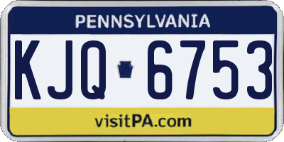 PA license plate KJQ6753