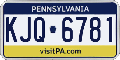 PA license plate KJQ6781