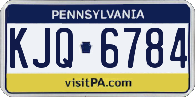PA license plate KJQ6784