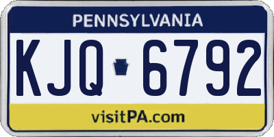 PA license plate KJQ6792