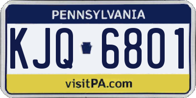 PA license plate KJQ6801