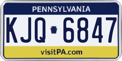 PA license plate KJQ6847