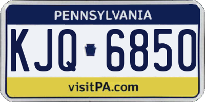 PA license plate KJQ6850
