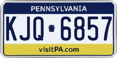 PA license plate KJQ6857