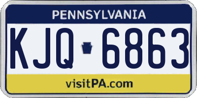 PA license plate KJQ6863