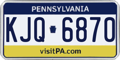 PA license plate KJQ6870
