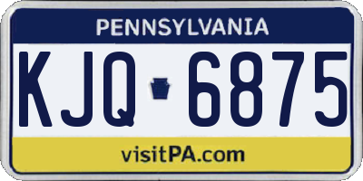 PA license plate KJQ6875