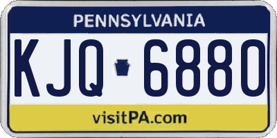 PA license plate KJQ6880