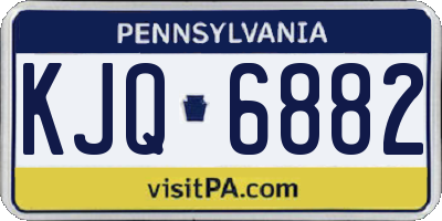 PA license plate KJQ6882