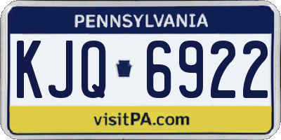PA license plate KJQ6922