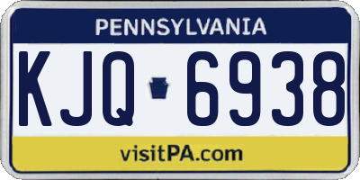 PA license plate KJQ6938