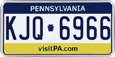 PA license plate KJQ6966