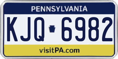 PA license plate KJQ6982