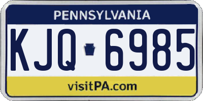 PA license plate KJQ6985