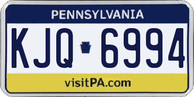 PA license plate KJQ6994