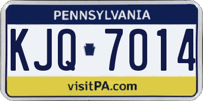 PA license plate KJQ7014