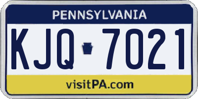 PA license plate KJQ7021