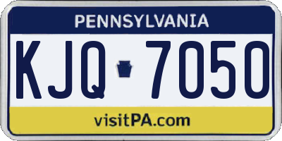 PA license plate KJQ7050
