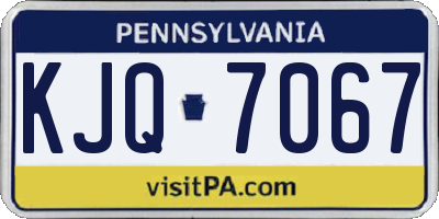 PA license plate KJQ7067