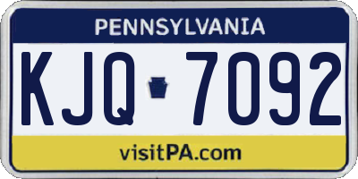 PA license plate KJQ7092