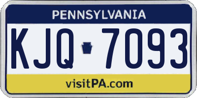 PA license plate KJQ7093