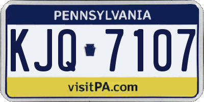 PA license plate KJQ7107