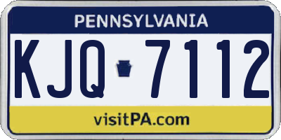 PA license plate KJQ7112
