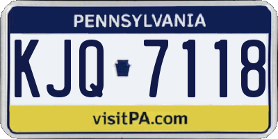 PA license plate KJQ7118
