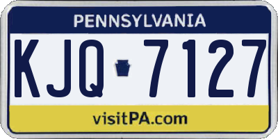 PA license plate KJQ7127