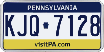 PA license plate KJQ7128