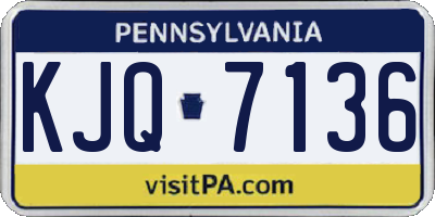 PA license plate KJQ7136
