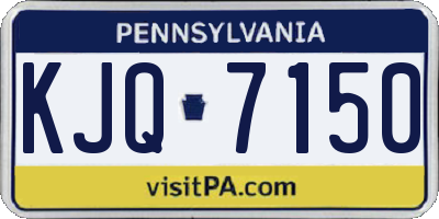 PA license plate KJQ7150