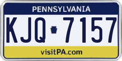 PA license plate KJQ7157