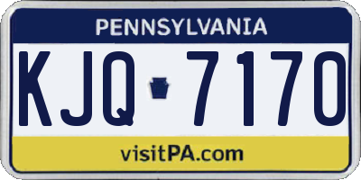 PA license plate KJQ7170