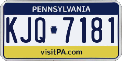 PA license plate KJQ7181