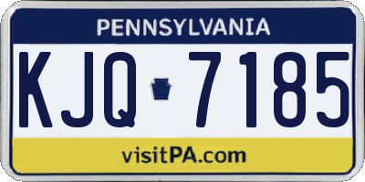 PA license plate KJQ7185