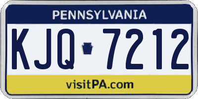 PA license plate KJQ7212