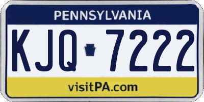 PA license plate KJQ7222