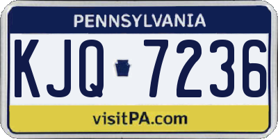 PA license plate KJQ7236