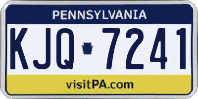PA license plate KJQ7241