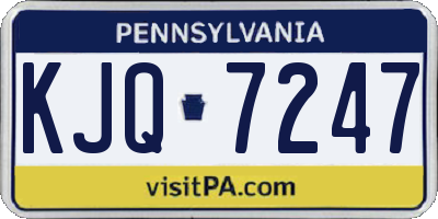 PA license plate KJQ7247