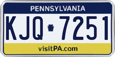 PA license plate KJQ7251