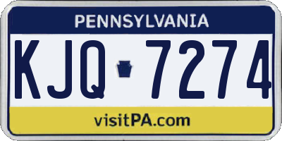 PA license plate KJQ7274