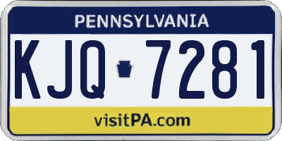 PA license plate KJQ7281