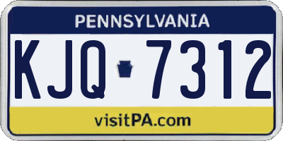 PA license plate KJQ7312